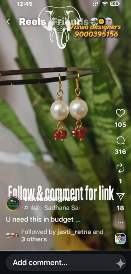 pearl coral hangings