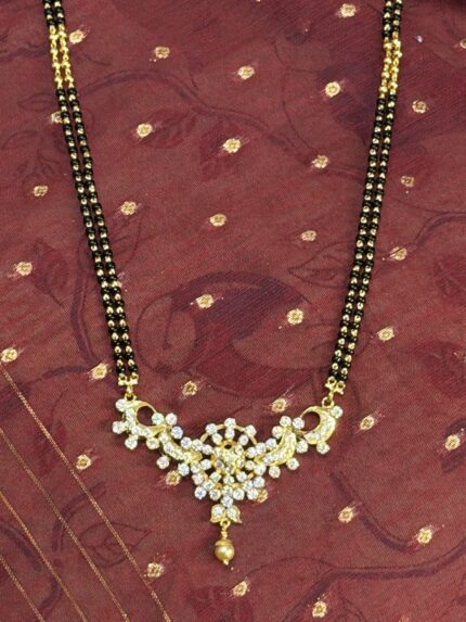 black beads with pendent