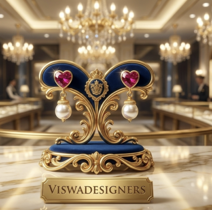 Heart pearl earrings