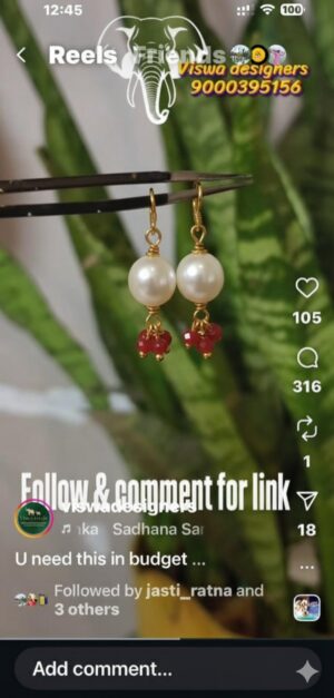 pearl coral hangings