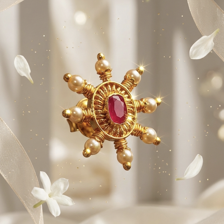 spring ruby studs - Image 3