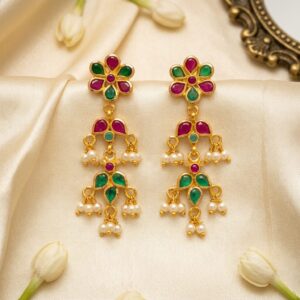 RUBY EMERALD EARRINGS