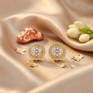 Diamond circle studs