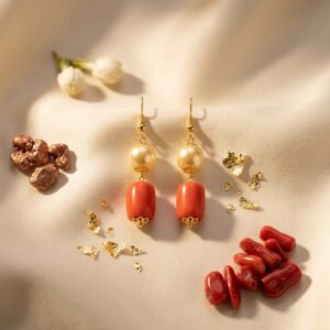 Coral pearl Hangings