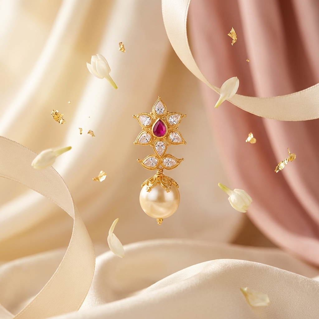 lotus pearl earrings - Image 4