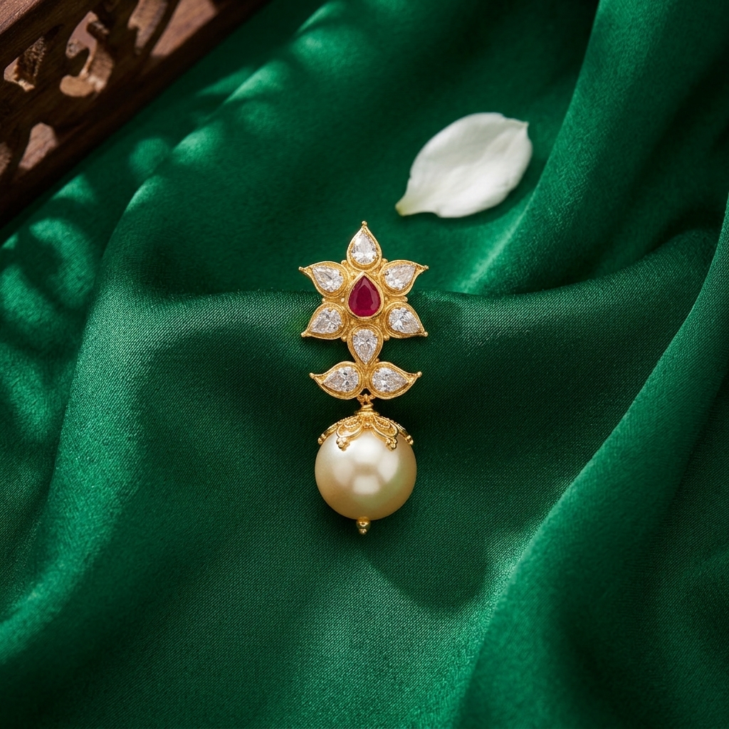 lotus pearl earrings - Image 3