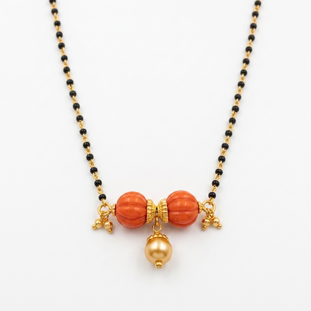Coral black beads - Image 4