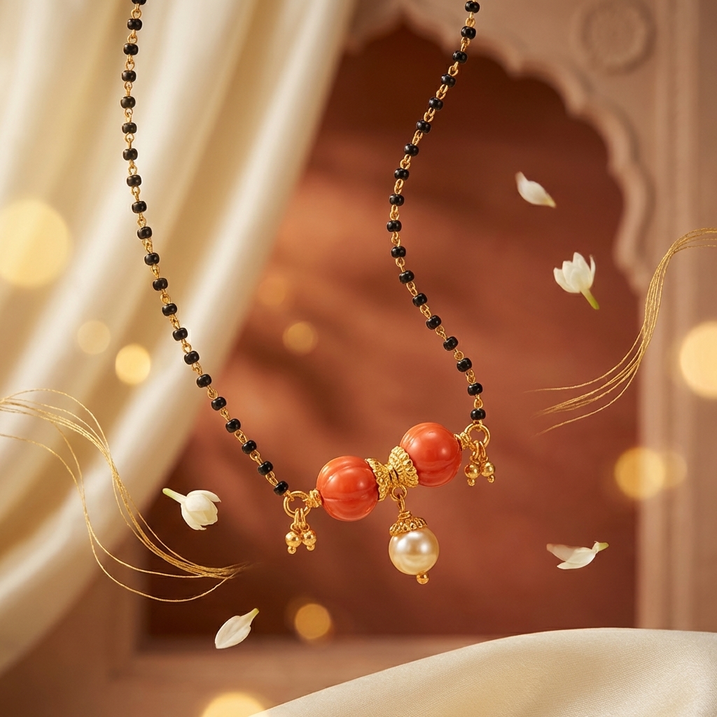 Coral black beads - Image 5