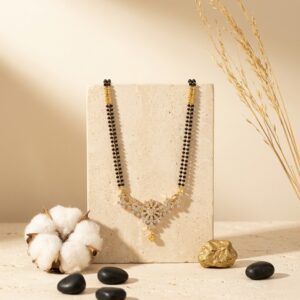 black beads with pendent