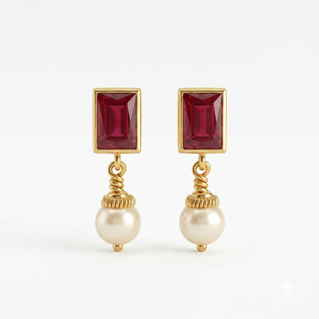 Black square earrings - Image 11