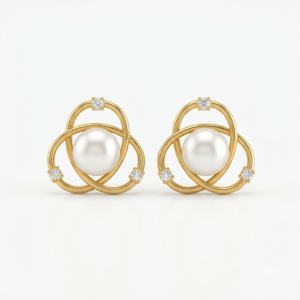 PEARL JILEBI STUDS