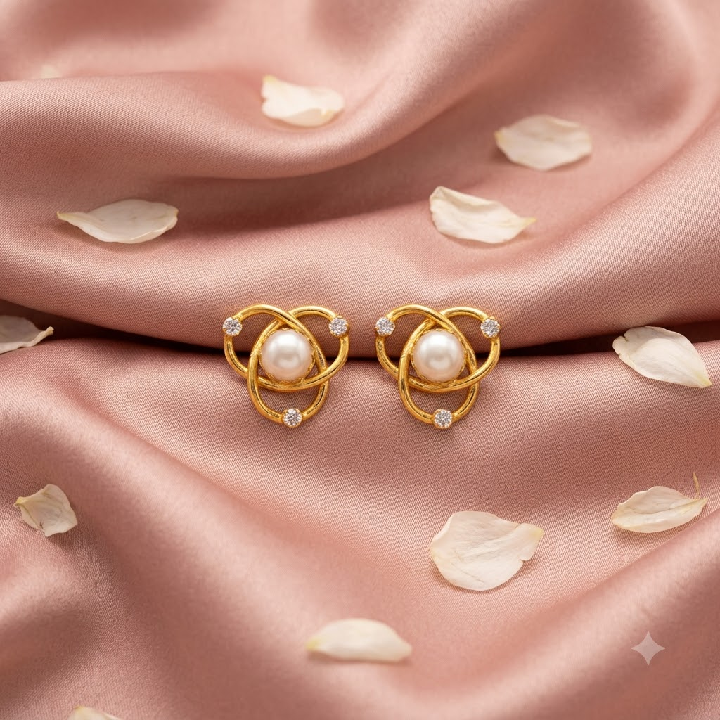 PEARL JILEBI STUDS - Image 3